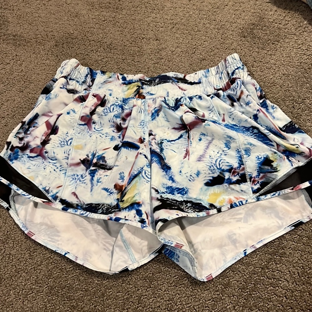 Floral lululemon shorts